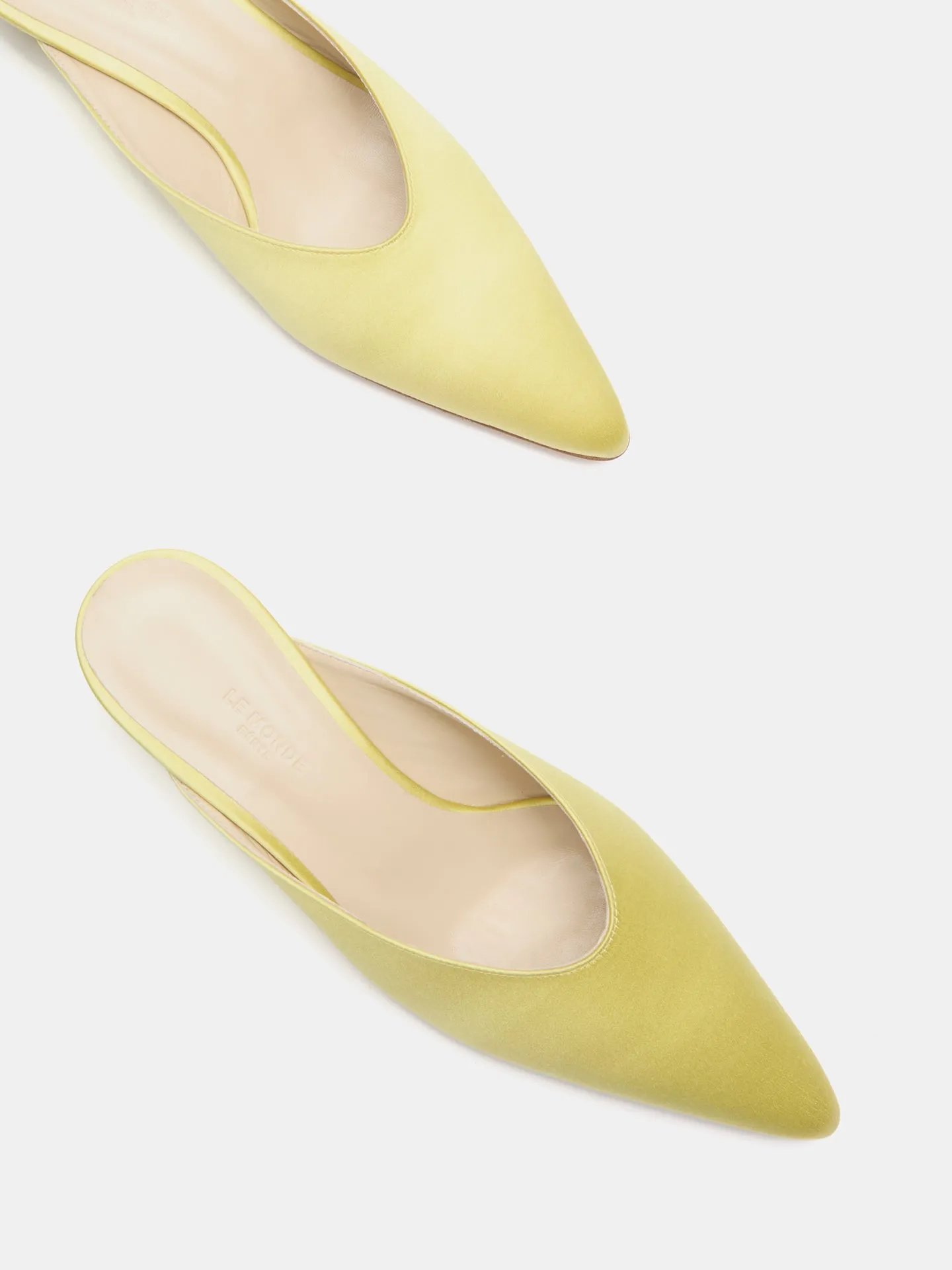 Micro Wedge Mule / Lime Satin