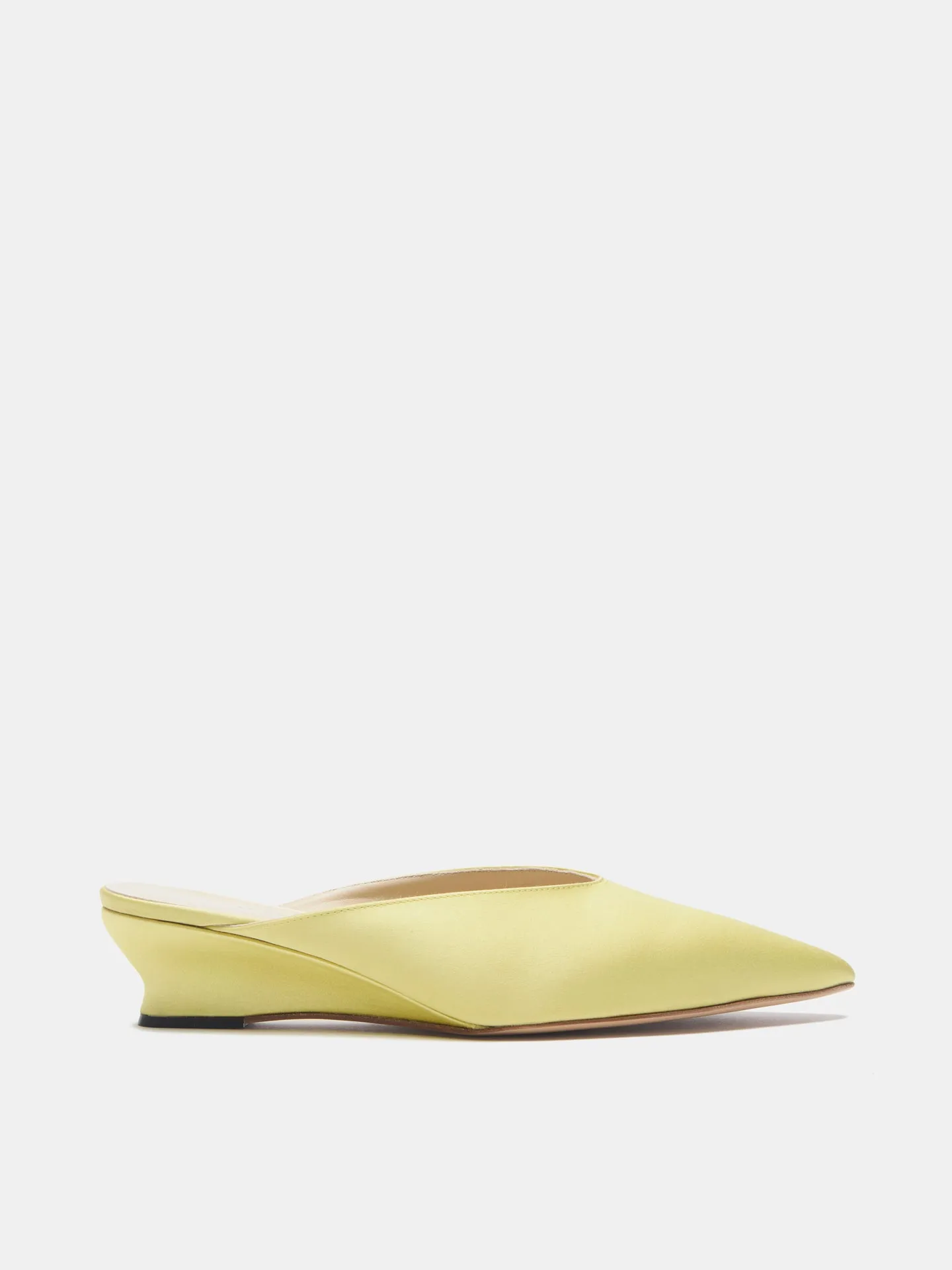 Micro Wedge Mule / Lime Satin