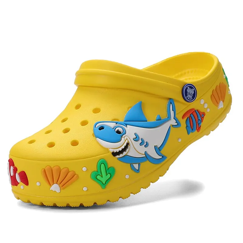 New children sandals summer shoes rubber kids garden shoes beach flat slippers