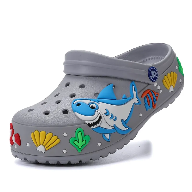 New children sandals summer shoes rubber kids garden shoes beach flat slippers