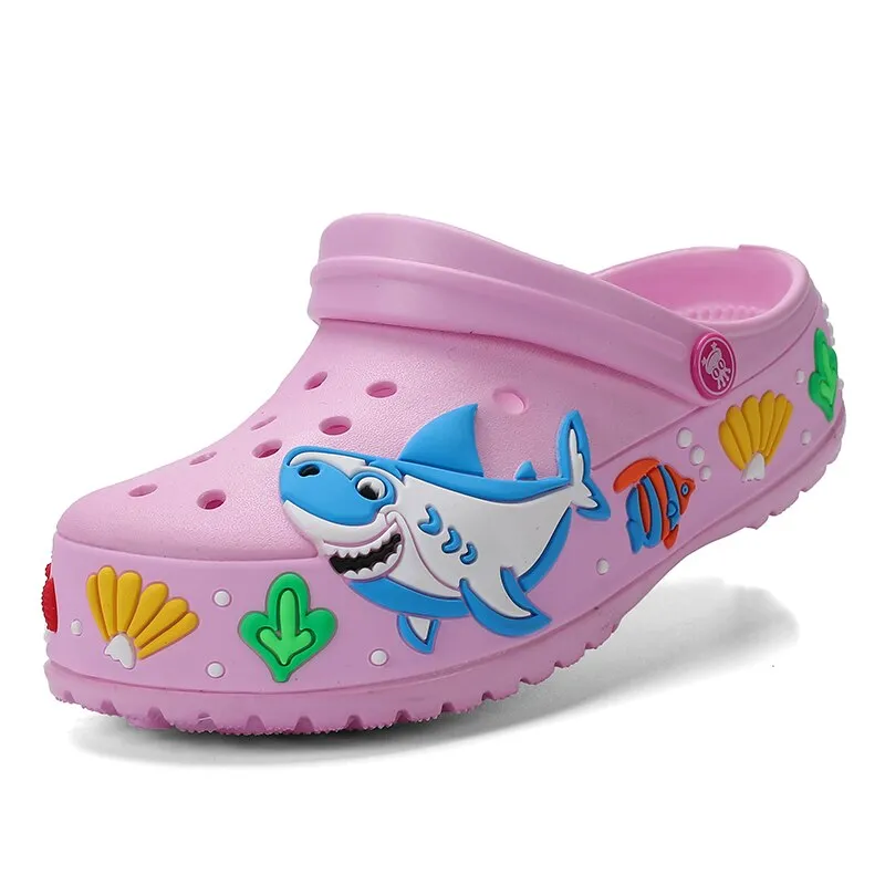 New children sandals summer shoes rubber kids garden shoes beach flat slippers