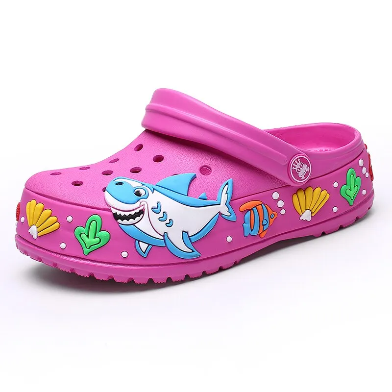 New children sandals summer shoes rubber kids garden shoes beach flat slippers