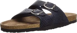 Northside Mariani Two Strap, Cork Footbed Sandals for Women with Waterproof Wet Dry Bag, Size 9 M, Slate Blue