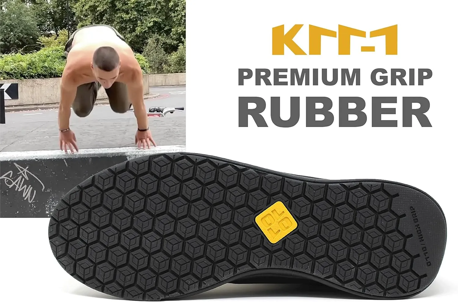 OLLO Alpha Parkour Shoes - Freerunning, Ninja and Obstacle Training, High Grip, Flexible, Comfort, Ultra Traction