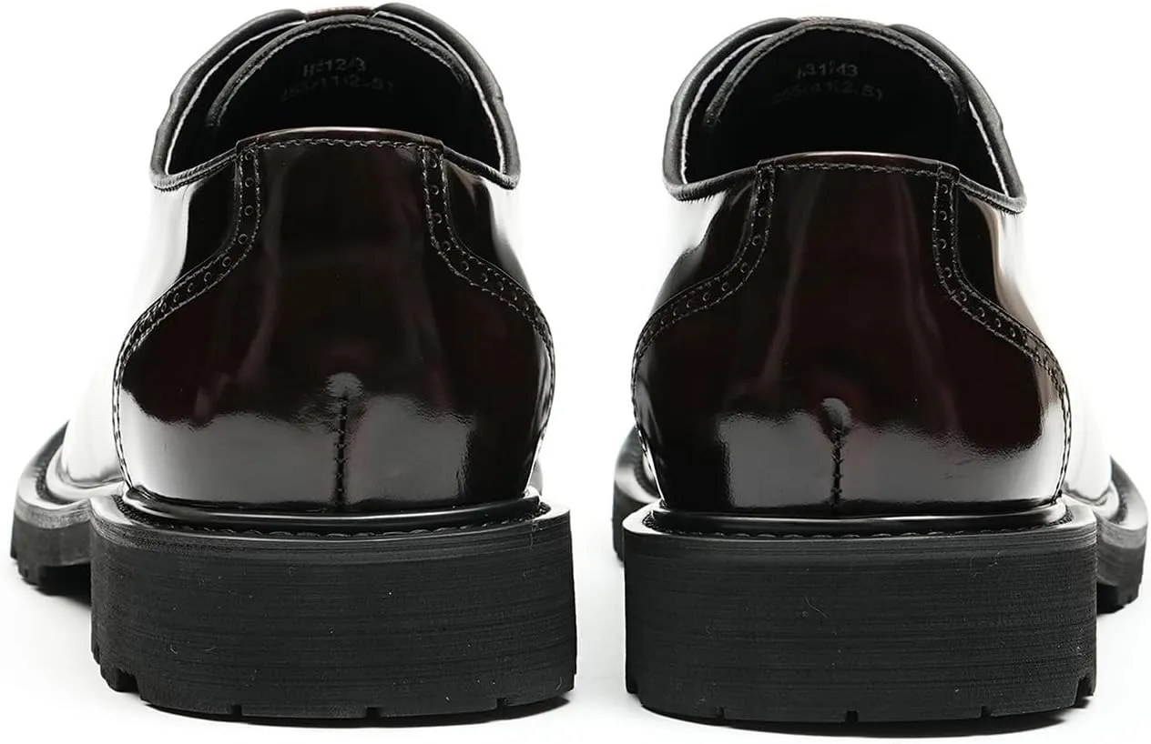 Oxfords Dress Shoes for Men Patent Leather Wingtip Formal Derby Fashion Comfortable Business Causal Tuxedo Shoes Mens Prom Wedding Shoes