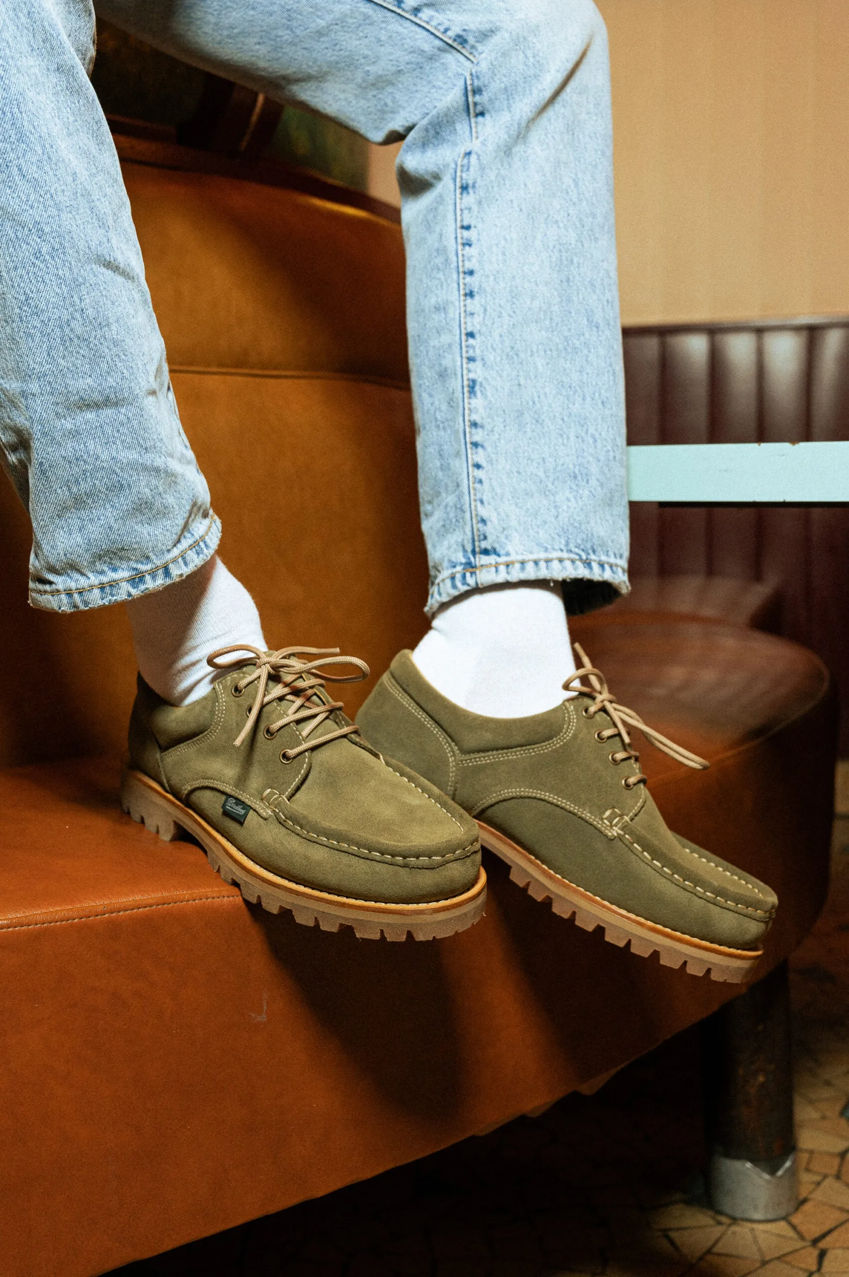 Paraboot Men's Thiers/Jannu - Miel-Velours Kaki
