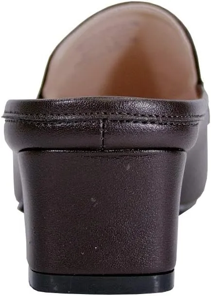 Peerage Jackie Women's Wide Width Comfort Casual Leather Mules