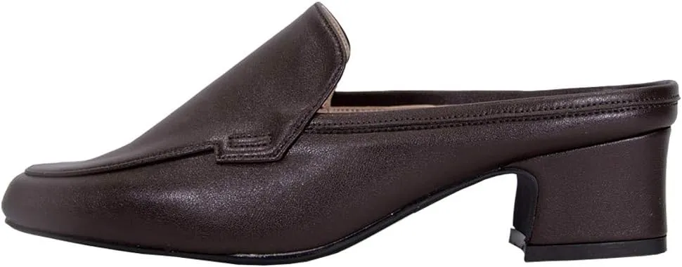 Peerage Jackie Women's Wide Width Comfort Casual Leather Mules