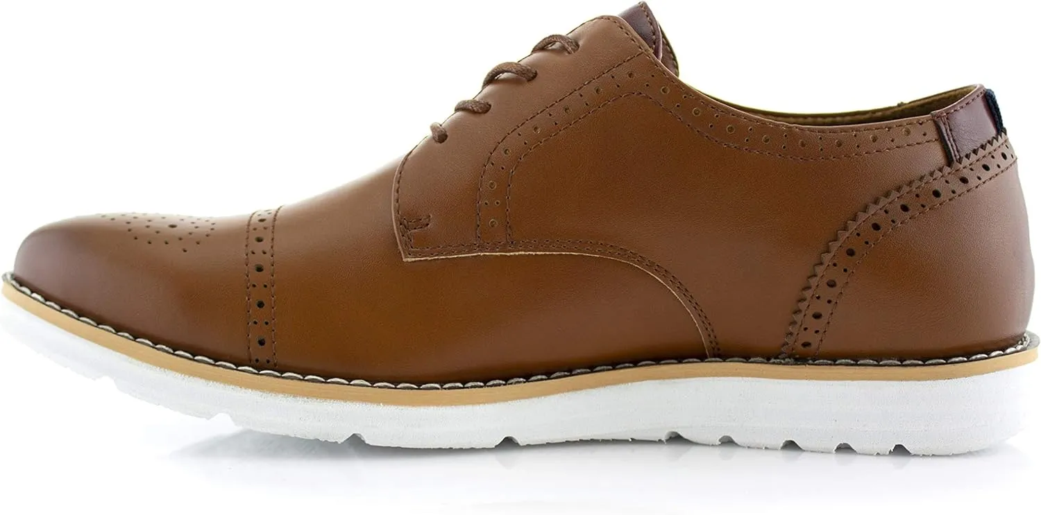 Polar Fox Men Casual Low-Tops Lace up Derby Dress Shoes
