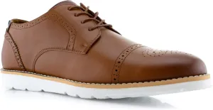 Polar Fox Men Casual Low-Tops Lace up Derby Dress Shoes