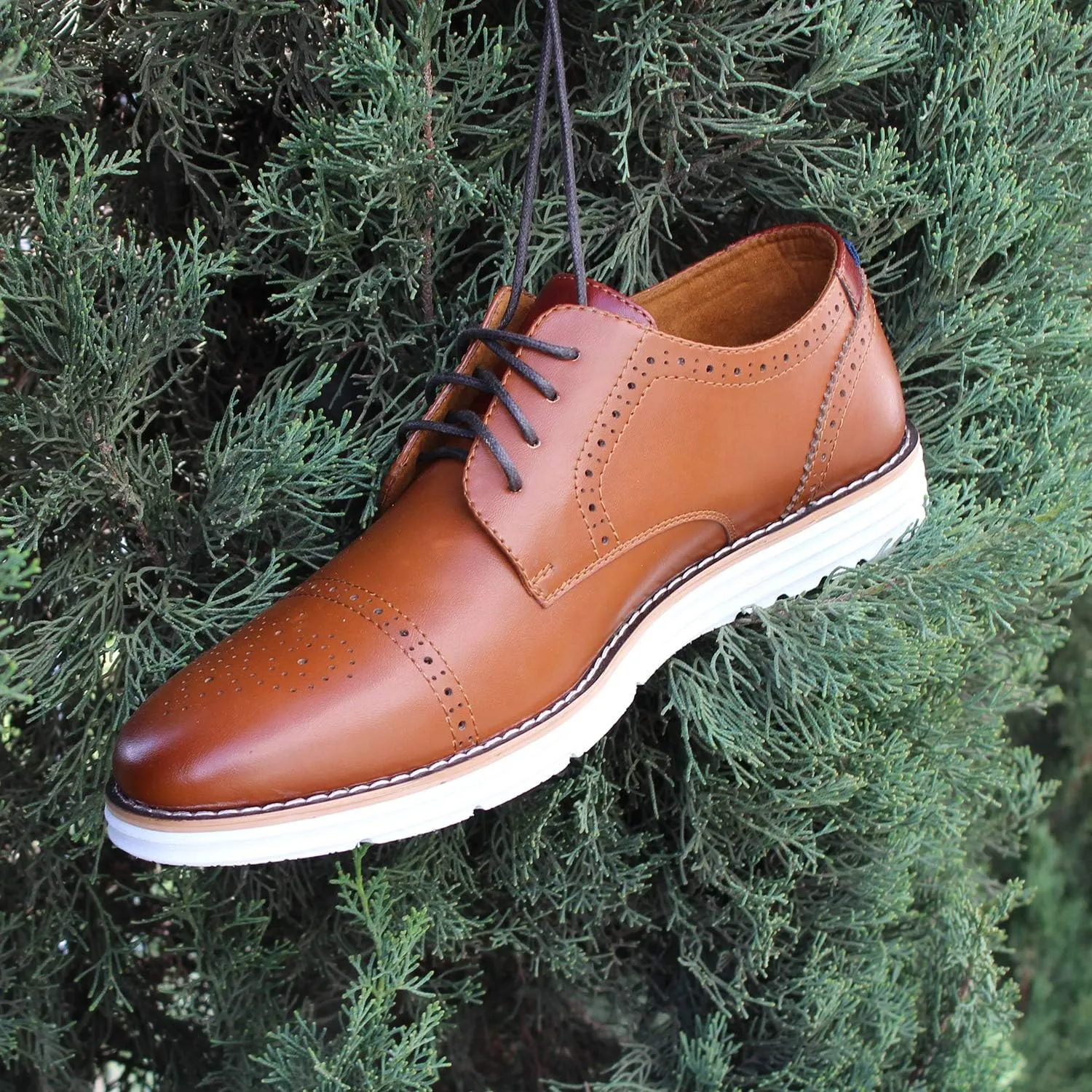 Polar Fox Men Casual Low-Tops Lace up Derby Dress Shoes
