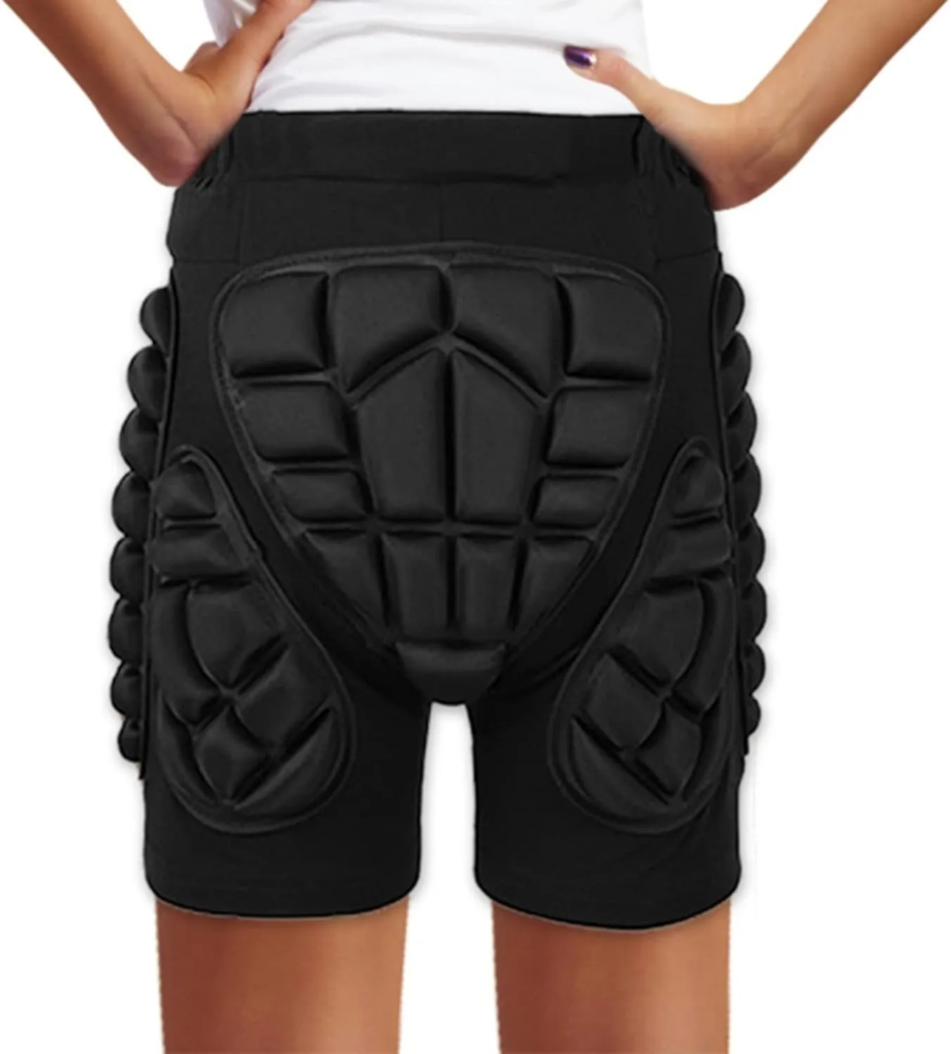 Protective Padded Shorts, 3D Protection Hip Butt Protector Snowboarding Padded Short Pants for Men Women Youth Ski