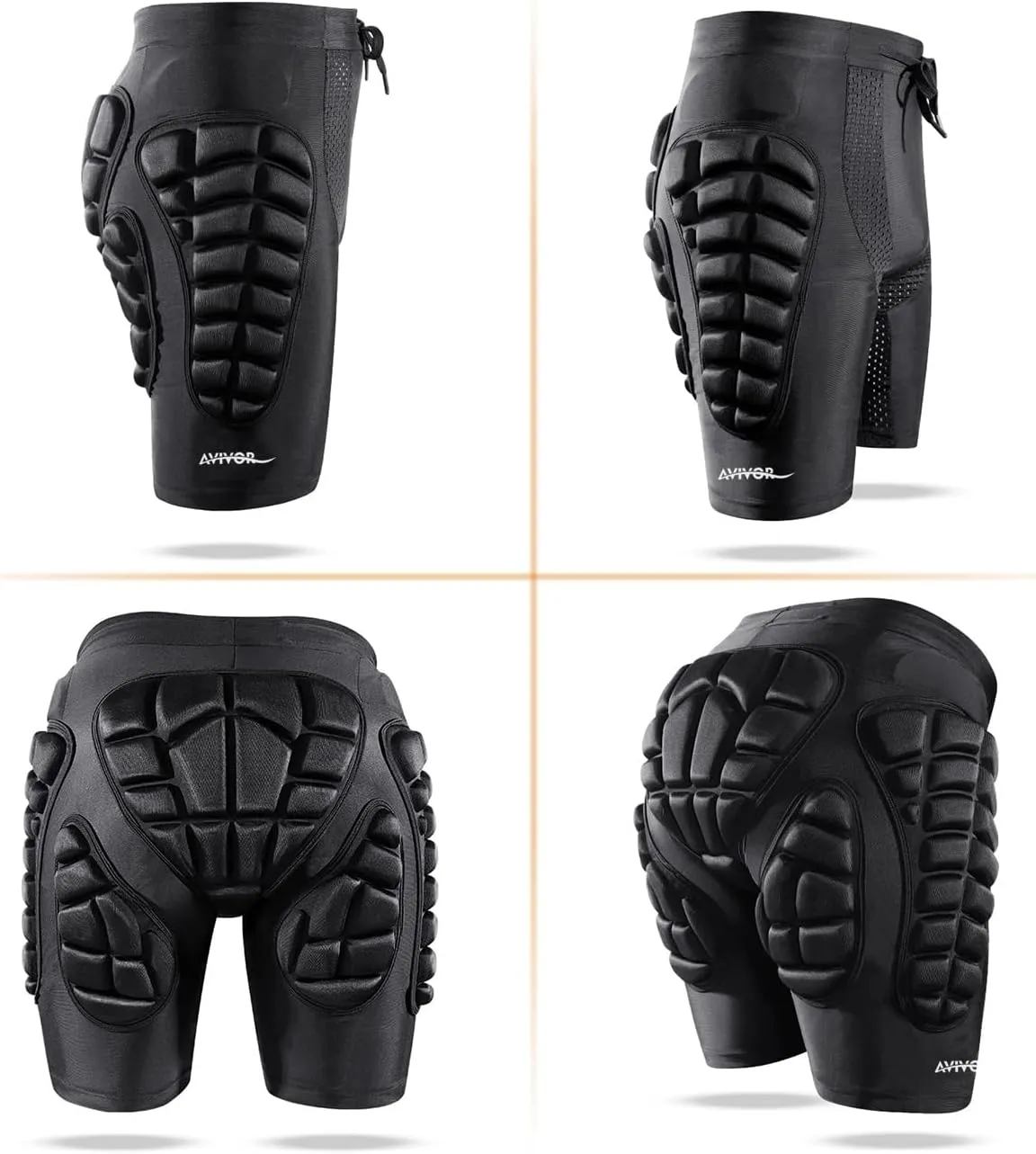 Protective Padded Shorts for Snowboard,Skate and Ski,Thick Protection for Hip,Butt and Tailbone