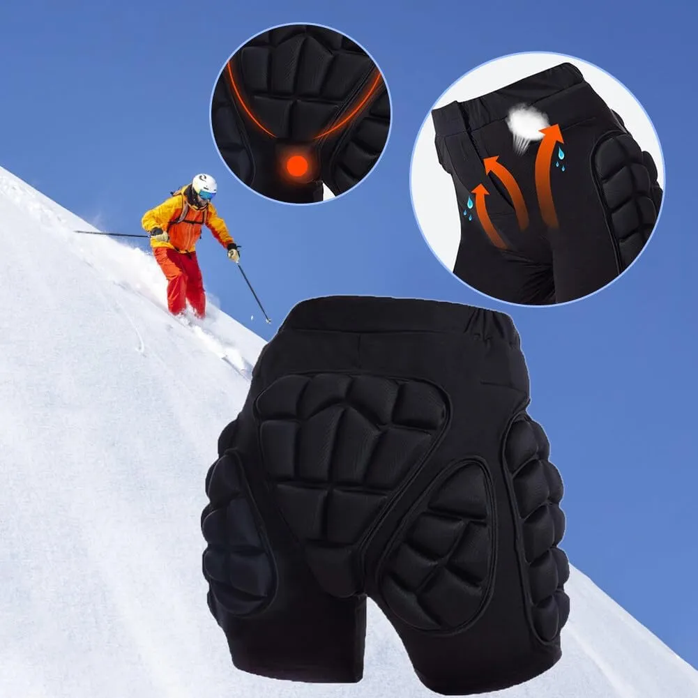 Protective Padded Shorts,3D Protection Hip Butt EVA Padded Short Pants Protective Gear Guard for Ski Snowboard and Skateboarding 8 Size Men Women Youth Kids, XXL