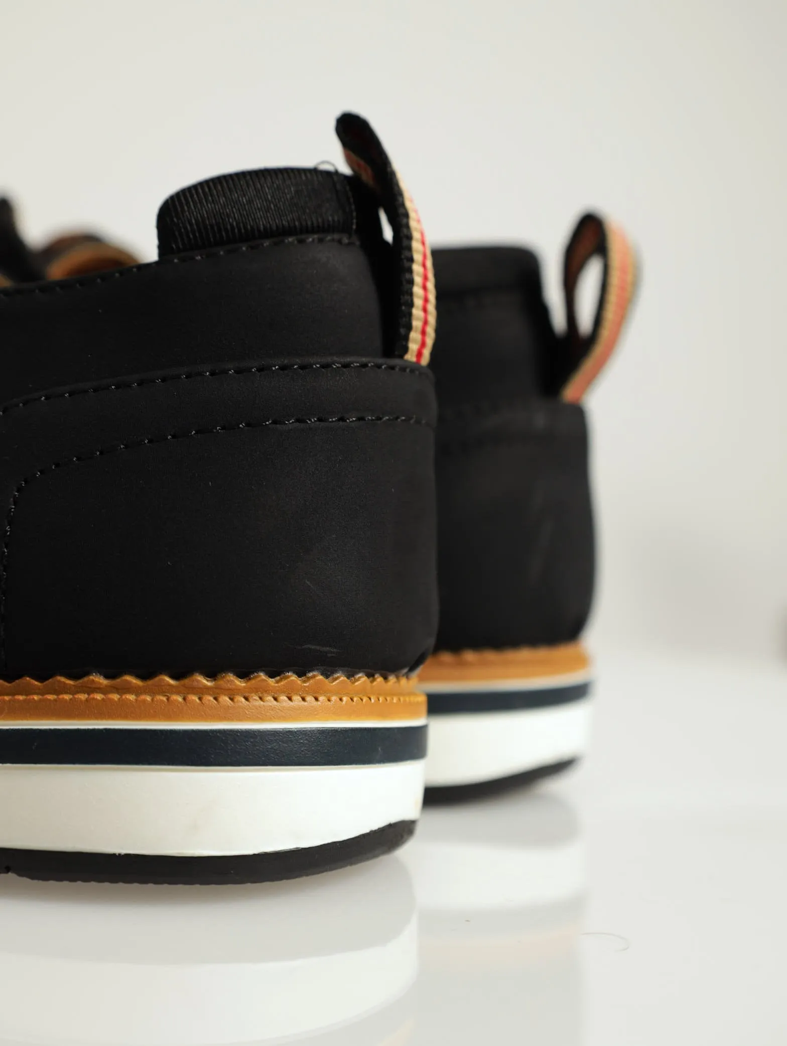 Pu Derby With Padded Back Counter Shoe - Black