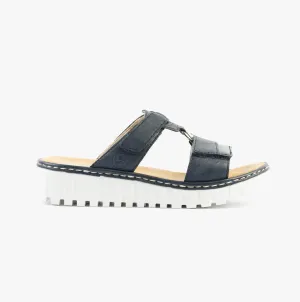 Rieker V1396-14 Womens Sandals Blue