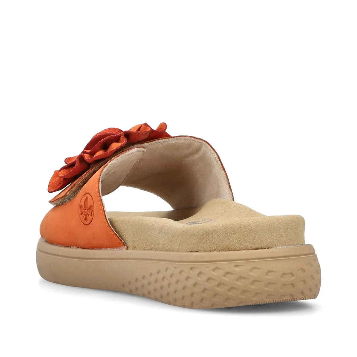 Rieker V1562-38 Morelia Slide Sandals in Pumpkin | Women's Summer Mule Sandals