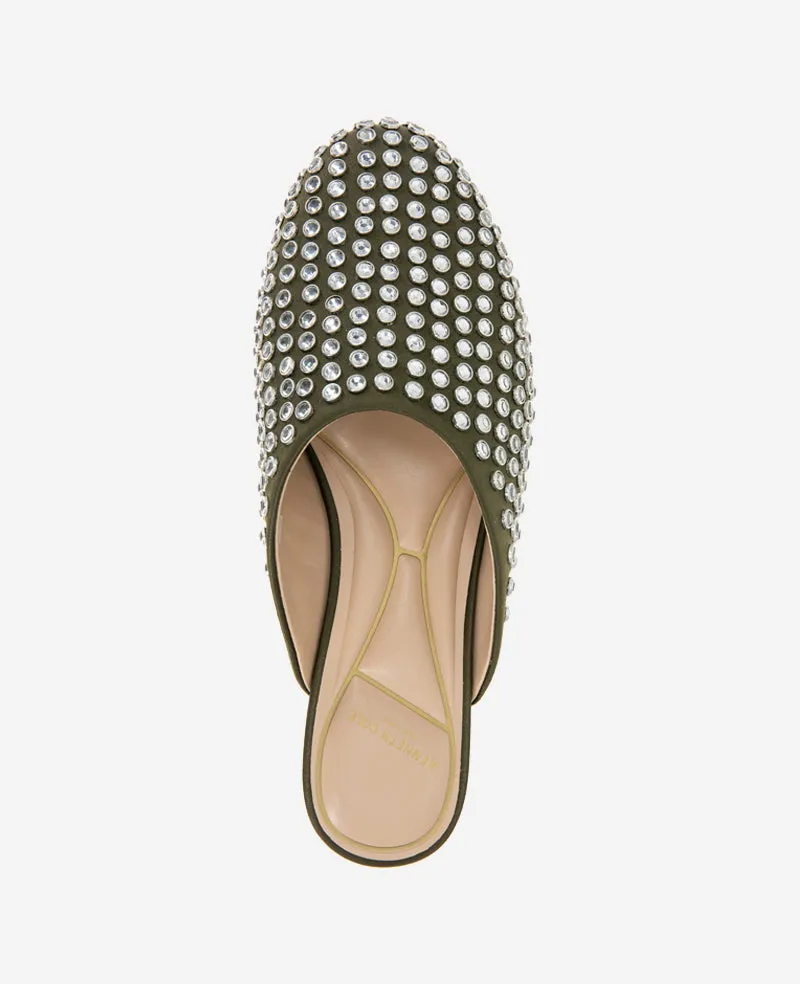 Saddie Studded Rhinestone Mule