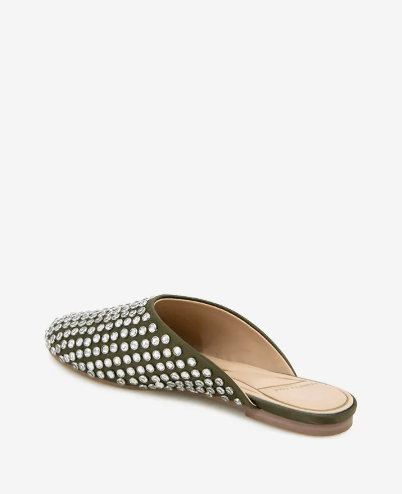 Saddie Studded Rhinestone Mule