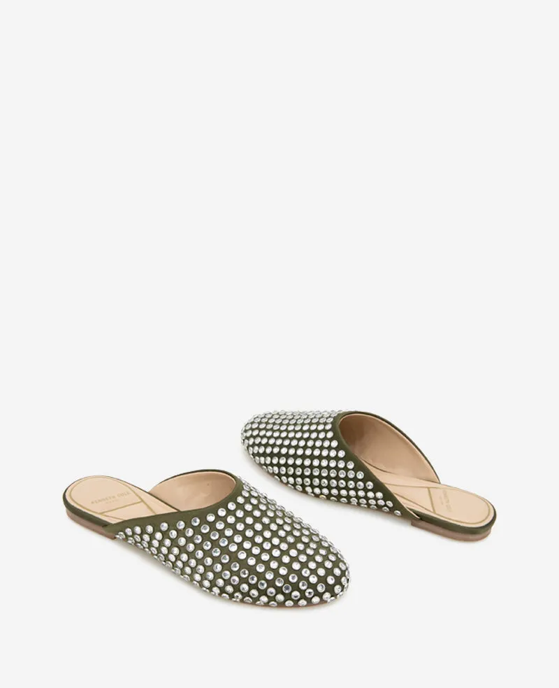 Saddie Studded Rhinestone Mule