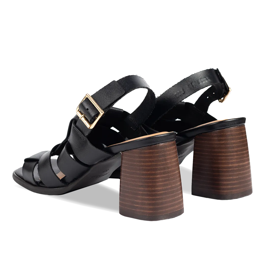 Sandal with sculptural heel