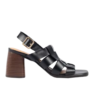 Sandal with sculptural heel