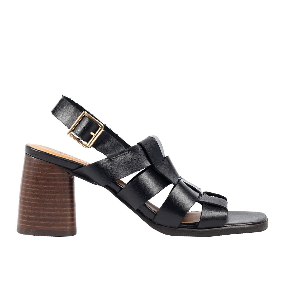 Sandal with sculptural heel