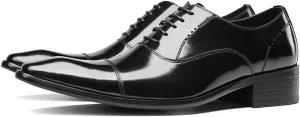 Santimon Men's Handcrafted Oxford Dress Shoes | Genuine Leather Brogue Derby for Business/Wedding/Tuxedo | Cushioned Outsole Formal Shoes | Prom & Casual Luxury Footwear