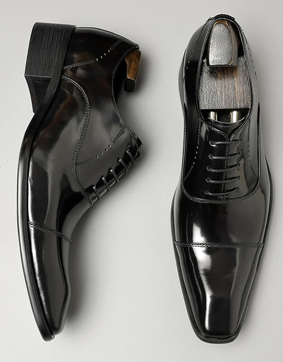 Santimon Men's Handcrafted Oxford Dress Shoes | Genuine Leather Brogue Derby for Business/Wedding/Tuxedo | Cushioned Outsole Formal Shoes | Prom & Casual Luxury Footwear