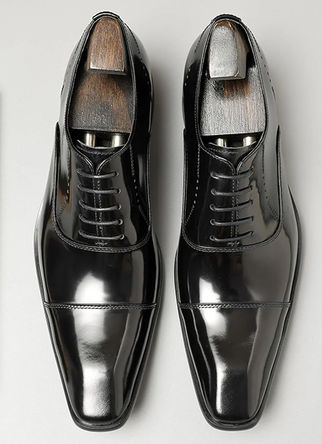 Santimon Men's Handcrafted Oxford Dress Shoes | Genuine Leather Brogue Derby for Business/Wedding/Tuxedo | Cushioned Outsole Formal Shoes | Prom & Casual Luxury Footwear