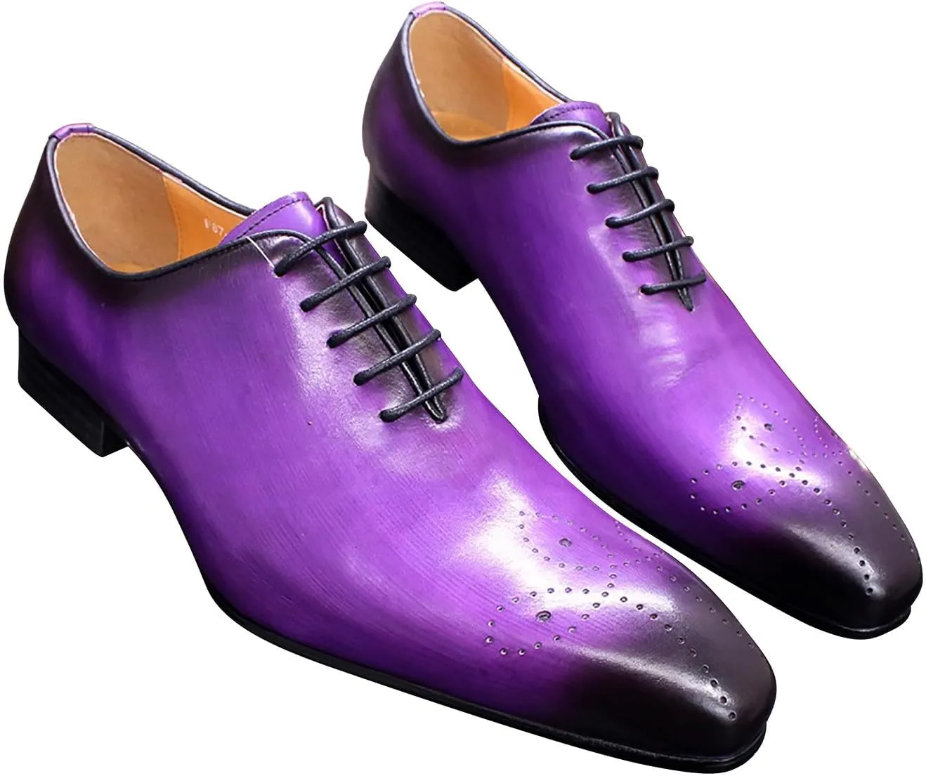 Santimon Mens Oxfords Formal Dress Genuine Leather Handmade Derby Casual Brogues Oxfords Tuxedo Fashion Walking Shoes for Men