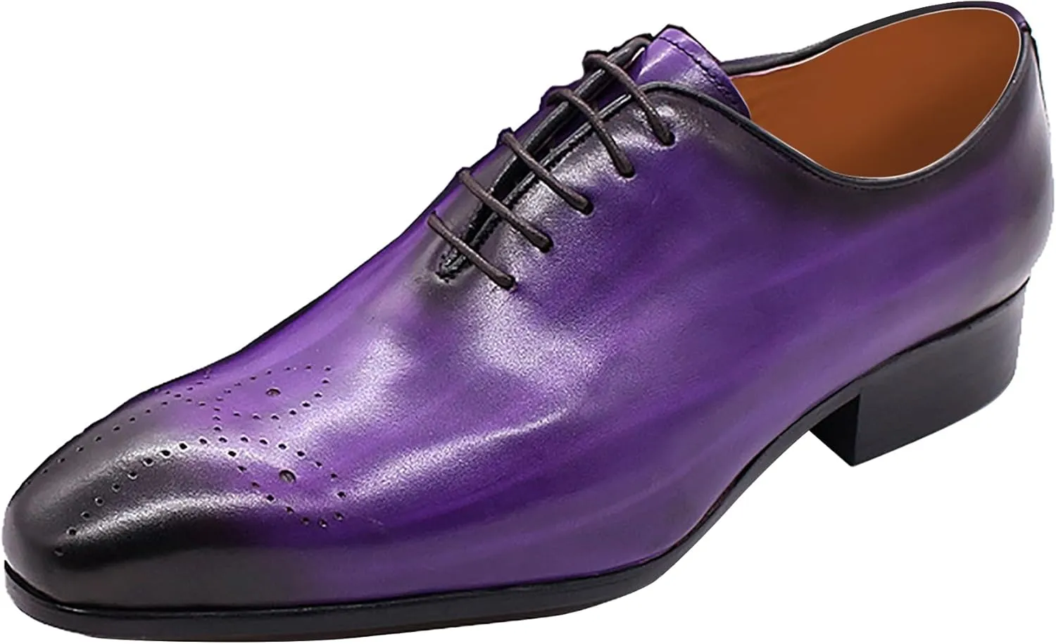 Santimon Mens Oxfords Formal Dress Genuine Leather Handmade Derby Casual Brogues Oxfords Tuxedo Fashion Walking Shoes for Men