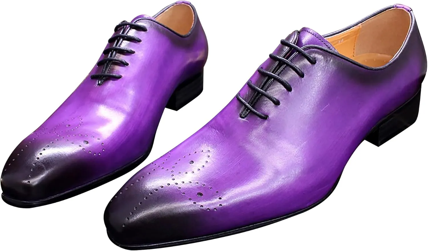Santimon Mens Oxfords Formal Dress Genuine Leather Handmade Derby Casual Brogues Oxfords Tuxedo Fashion Walking Shoes for Men