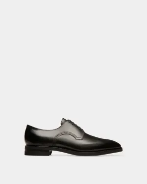 Scribe Novo Derby Shoes In Black Leather