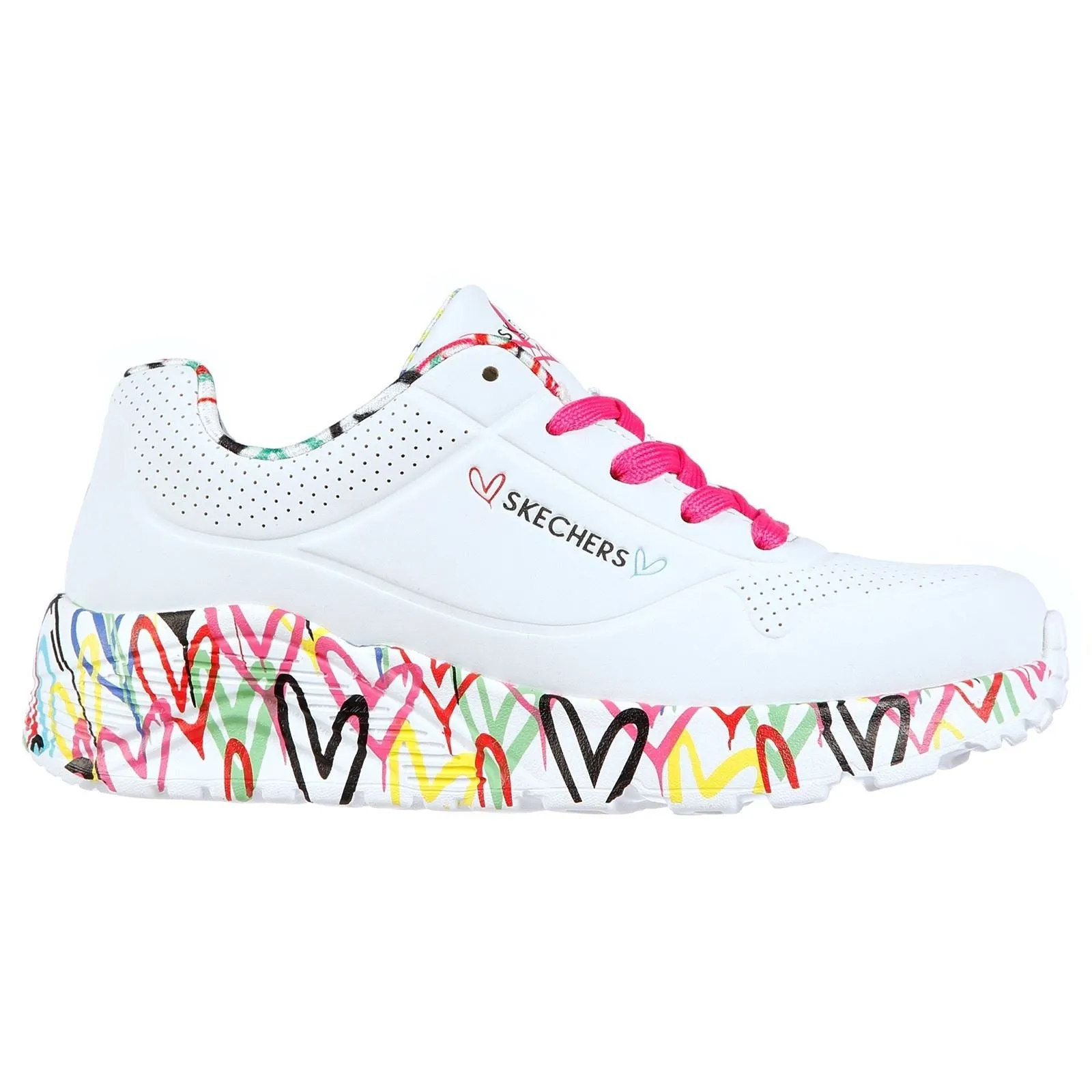 Skechers (GAR314976L) Childrens Sports Uno Lite Lovely Luv in UK 1.5 to 13.5