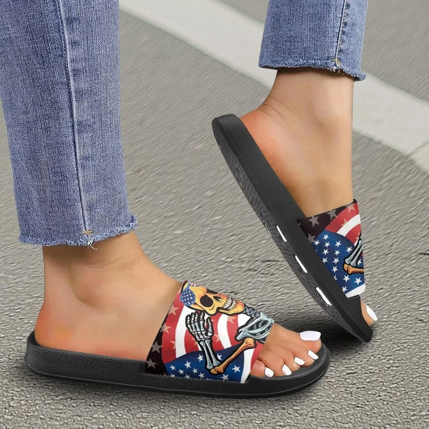 Slippers for Women Men EVA Non Slip Quick Drying Sandal Fashion Breathable House Travel for Horse Racing Festival Slides Size 5-12.5 White Sole