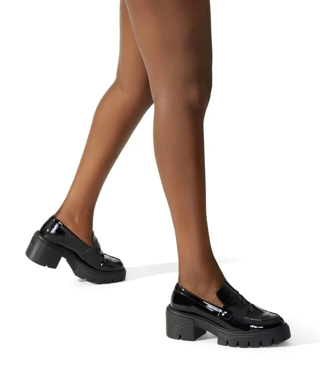 Soho patent-leather loafers, black