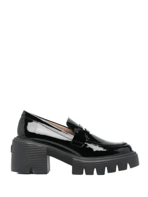 Soho patent-leather loafers, black