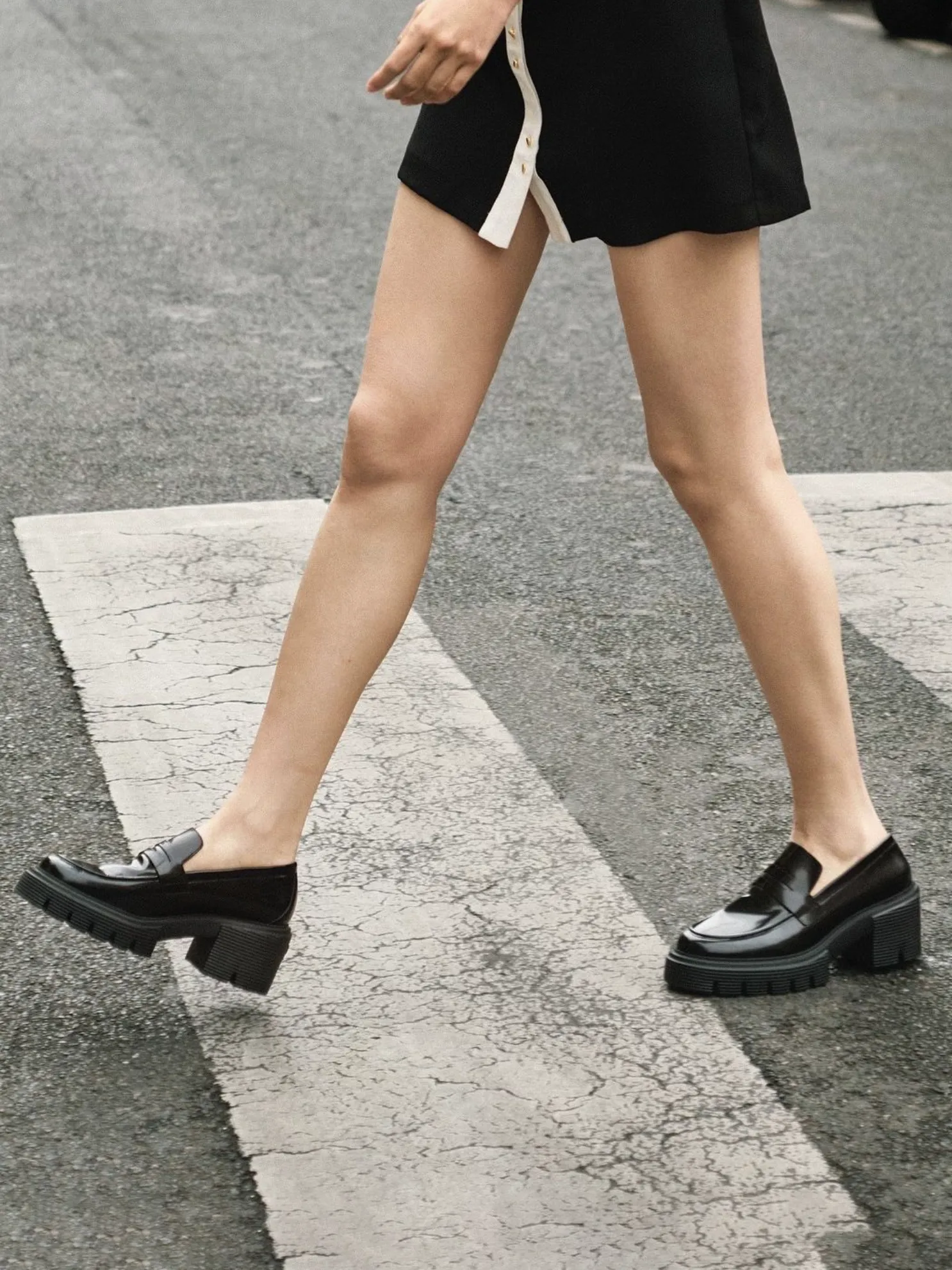 Soho patent-leather loafers, black