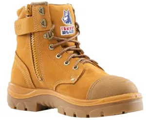 Steel Blue Argyle Zip/Lace Safety Boot   Scuff - 312652