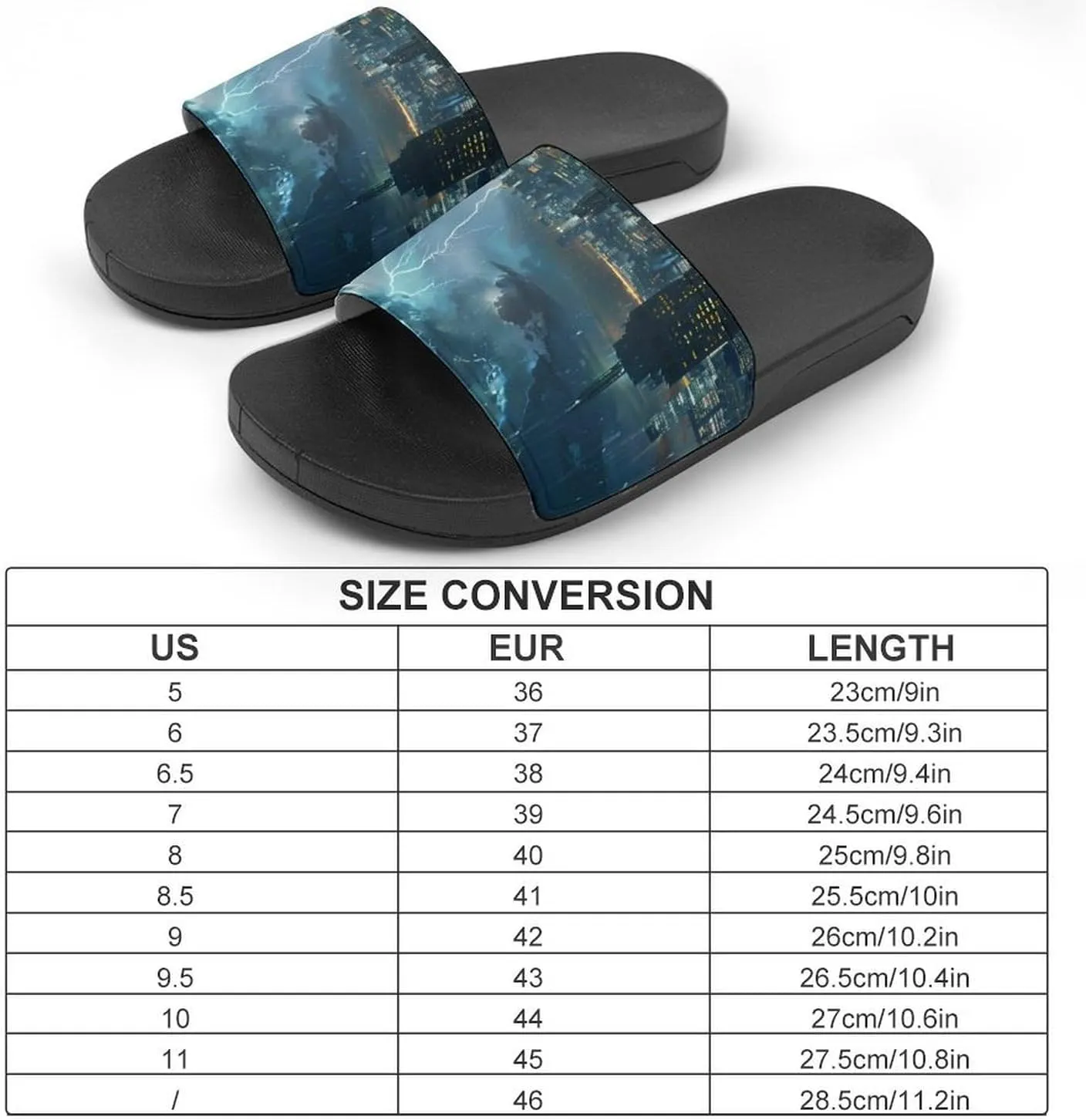 Storm And City Night View Novelty Slippers Slides Sandals Shower Home House Shoes Non-Slip Soft Sole Shoe For Men Women Bathroom