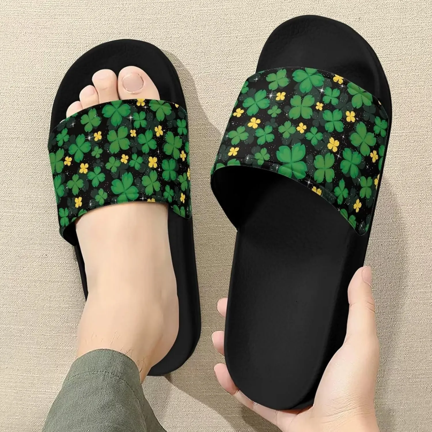 Summer Slide Slippers for Women Slippers Slide Sandal Light Weight Non-Slip Shower Slides Single Band Sandals