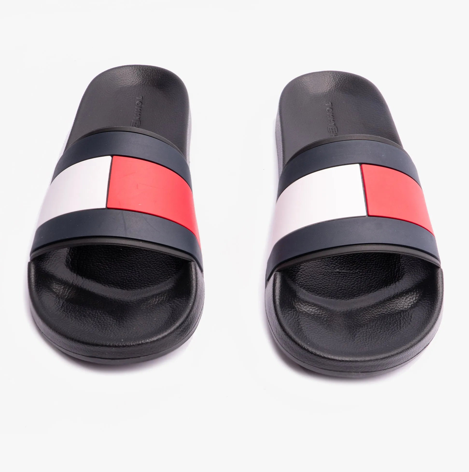 Tommy Hilfiger FLAG Mens Poolside Logo Sliders Desert Black