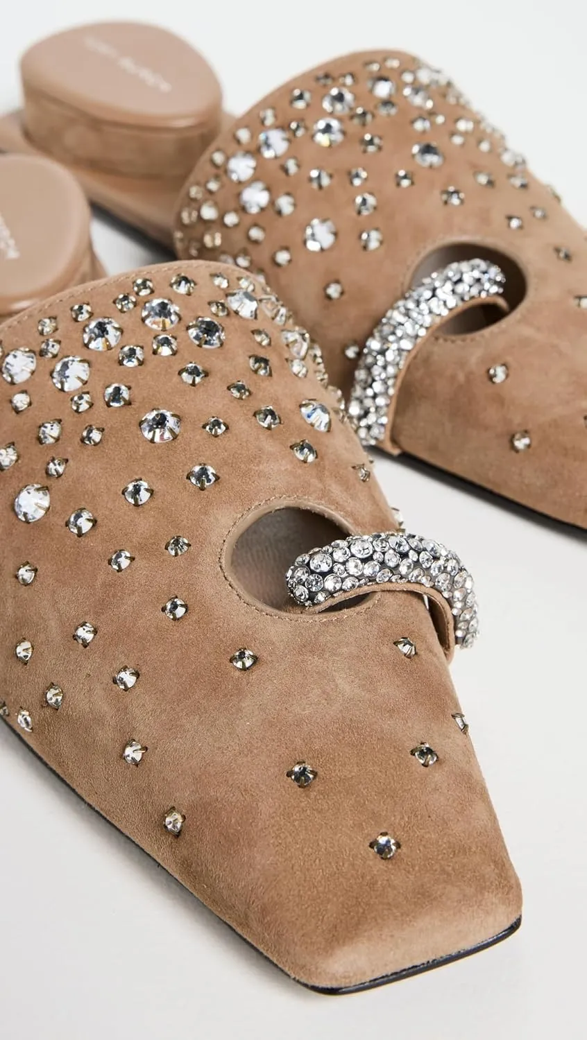 Tory Burch Women's Pierced Crystal Mules