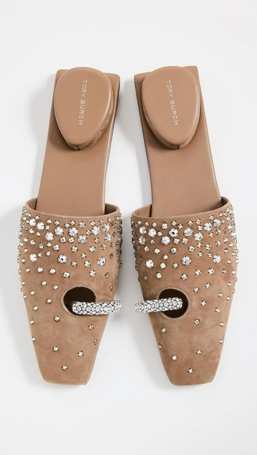 Tory Burch Women's Pierced Crystal Mules