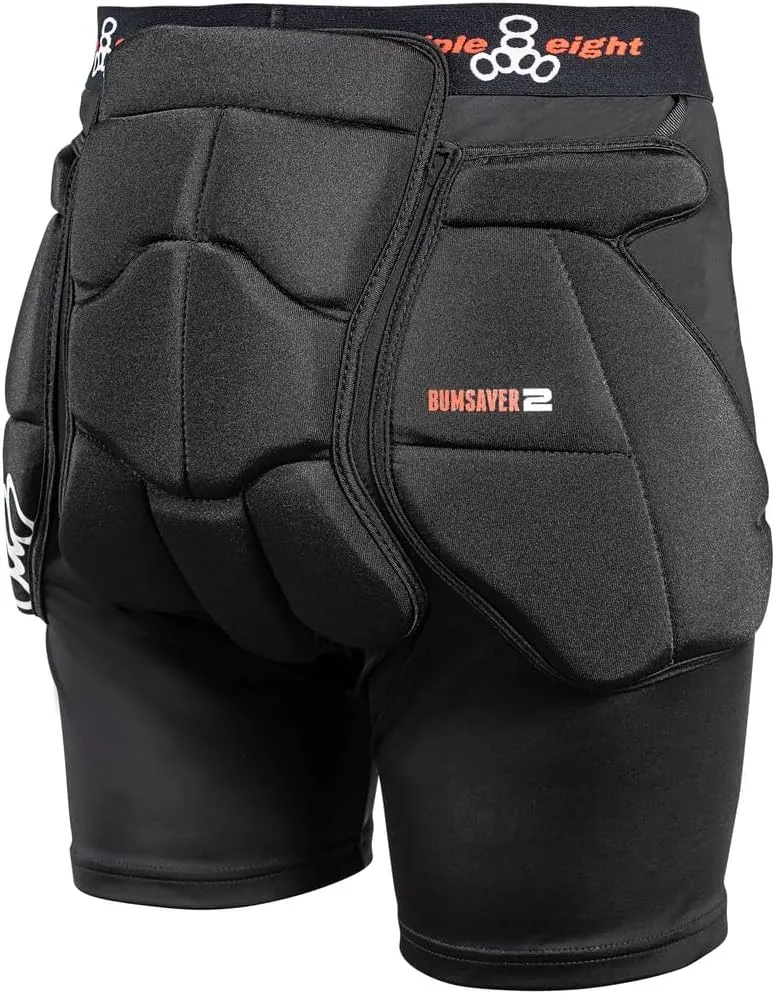 Triple Eight Bumsaver Padded Shorts for Skateboarding, Rollerskating, Roller Derby, Inline Skating, Snowboarding and Skiing