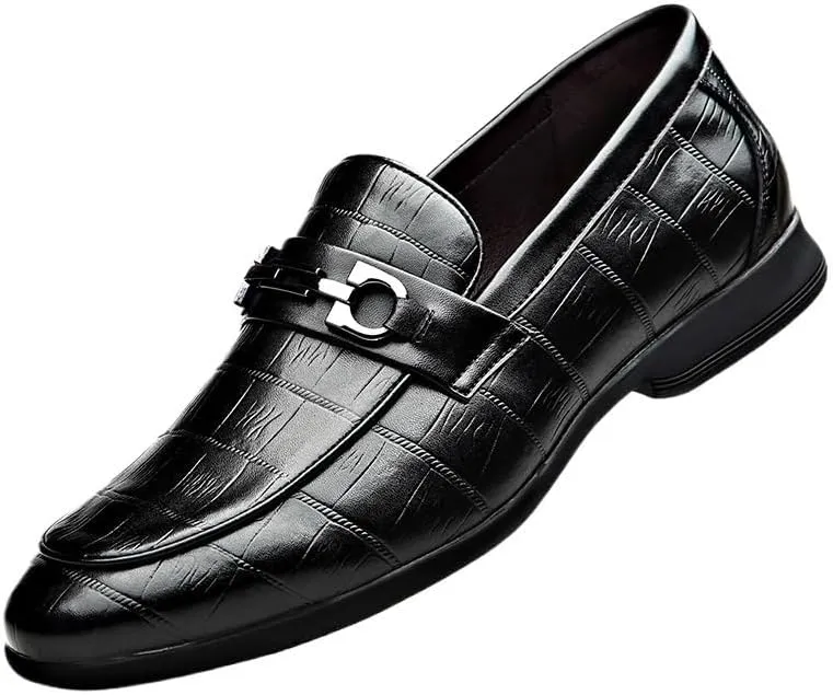 Tuxedo Shoes Men Business Casual Derby Shoes Modern Men's Brogue Oxfords Genuine Leather White Mens Dress Shoes(9)