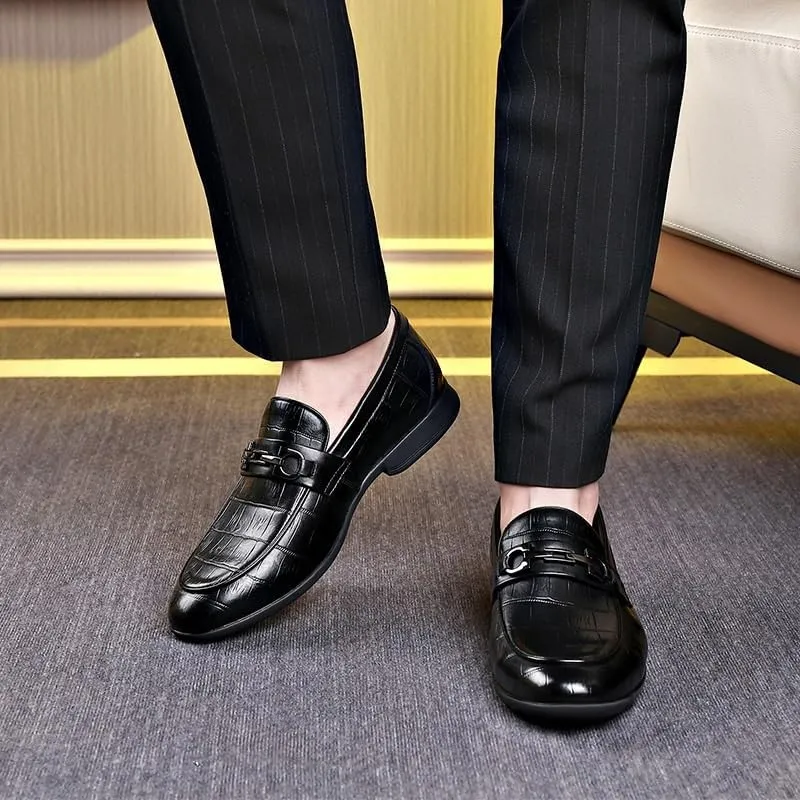 Tuxedo Shoes Men Business Casual Derby Shoes Modern Men's Brogue Oxfords Genuine Leather White Mens Dress Shoes(9)