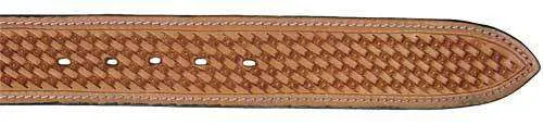 USA Leather Basket Tooled Western Belt with Buckle