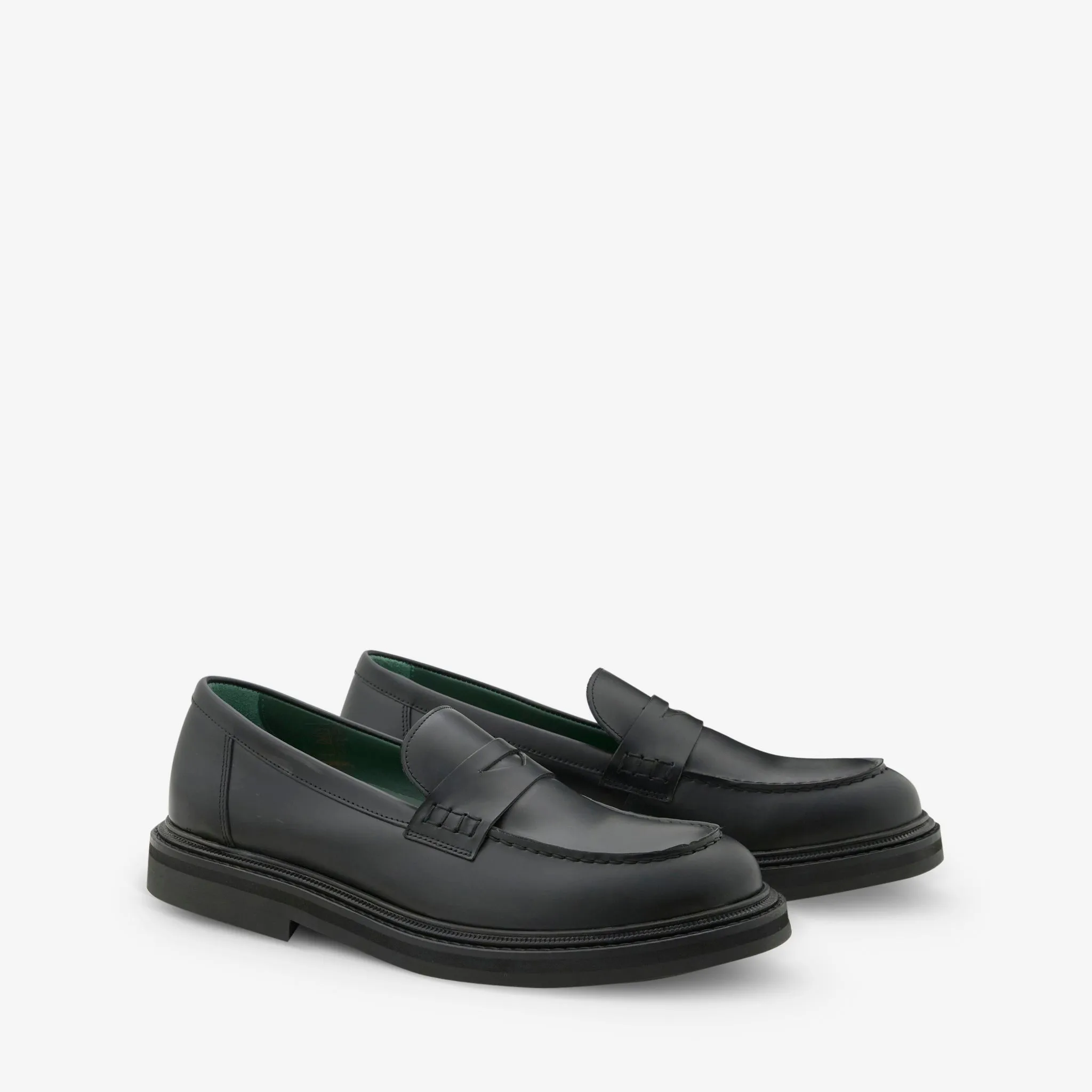 Vinnee Penny Loafer Black Polido Leather